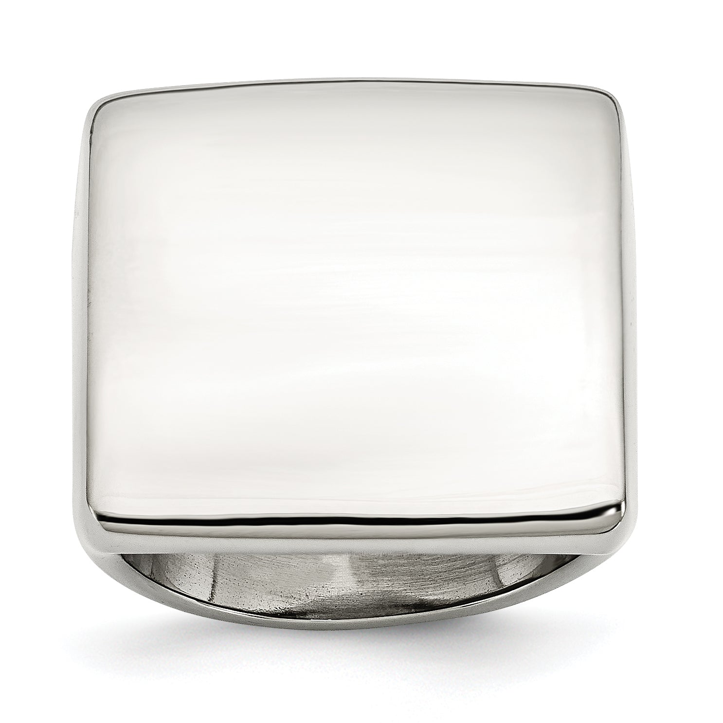 Stainless Steel Polished Square Ring