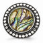 Abalone-Style Fashion Ring in Stainless Steel
