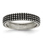Stainless Steel Polished and Antiqued 5mm Band