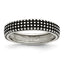 Polished & Antiqued Wedding Band in Stainless Steel, 5mm