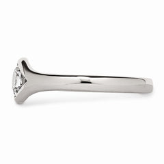 Stainless Steel Polished Ring with Synthetic CZ Elegant Design - 6 - 6