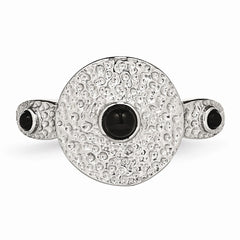 Sophia Jewelers Stainless Steel Onyx Ring with Polished Finish
