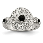 Sophia Jewelers Stainless Steel Onyx Ring with Polished Finish