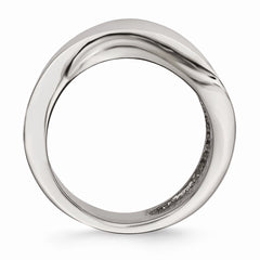 Sophia Jewelers Polished Stainless Steel Fashion Wave Ring Elegant Design - 6 - 6