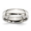 Inlay Wedding Band in Stainless Steel & Sterling Silver, 6mm