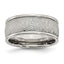 Polished & Textured Wedding Band in Stainless Steel, 9mm