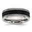 Stingray-Textured Wedding Band in Stainless Steel, 8mm