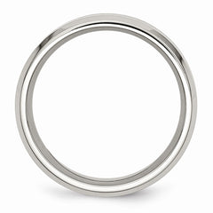 Sophia Jewelers Stainless Steel Black Wood Inlay Comfort Fit Wedding Band