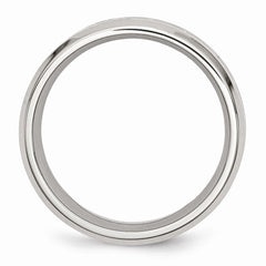 Sophia Jewelers Stainless Steel Wedding Band with Carbon Fiber Inlay and Yellow IP Gold Tone