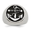 Stainless Steel Antiqued and Polished Anchor Ring, Size 9–11 - Sophia Jewelers