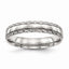 Criss-Cross Wedding Band in Stainless Steel, 5mm