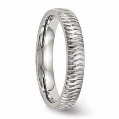 Sophia Jewelers Polished Stainless Steel Wedding Band 4mm Elegant Finish