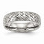 Criss-Cross Wedding Band in Stainless Steel, 6mm