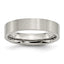 Brushed Flat Wedding Band in Stainless Steel, 5mm