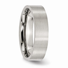 Sophia Jewelers Stainless Steel Brushed 6mm Engravable Wedding Band