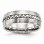 Braided Wedding Band in Stainless Steel, 8mm