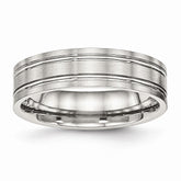 Sophia Jewelers Stainless Steel Wedding Band with Polished & Brushed Finish