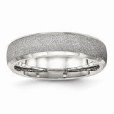 Sophia Jewelers Polished Stainless Steel Wedding Band with Laser Cut Design