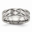 Diamond-Cut Brushed & Polished Band in Stainless Steel, 6.5mm