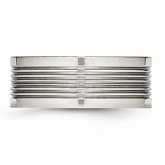 Sophia Jewelers Polished Stainless Steel Comfort Fit Wedding Band