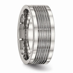 Sophia Jewelers Polished Stainless Steel Comfort Fit Wedding Band