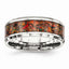 Sophia Jewelers Stainless Steel Men's Ring with Red Opal 8mm Polished Band