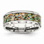 Lab-Created Opal Inlay Wedding Band in Stainless Steel, 8mm