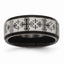 Laser-Etched Crosses Wedding Band in Stainless Steel, 8mm