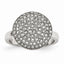 Crystal Circle Ring in Stainless Steel