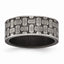 Antiqued & Brushed Wedding Band in Stainless Steel, 7.75mm