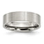 Brushed Comfort-Fit Wedding Band in Stainless Steel, 6mm