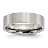 Sophia Jewelers Stainless Steel Brushed 6mm Engravable Wedding Band