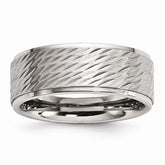 Sophia Jewelers Stainless Steel Wedding Band Brushed Polished Unisex