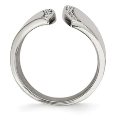 Sophia Jewelers Stainless Steel CZ Fashion Ring with Polished Finish