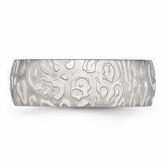 Sophia Jewelers Stainless Steel Wedding Band with Polished Brushed Comfort Fit