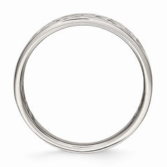 Sophia Jewelers Stainless Steel Fashion Ring with Polished Cut-Out Design