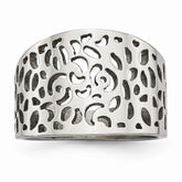 Sophia Jewelers Stainless Steel Fashion Ring with Polished Cut-Out Design