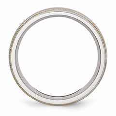 Sophia Jewelers Stainless Steel Polished Gold Tone Wedding Band