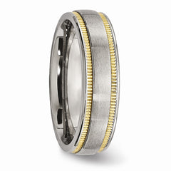 Sophia Jewelers Stainless Steel Polished Gold Tone Wedding Band