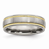 Sophia Jewelers Stainless Steel Polished Gold Tone Wedding Band