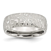 Sophia Jewelers Stainless Steel Wedding Band with Polished Brushed Comfort Fit