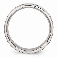 Sophia Jewelers Stainless Steel Engravable Ridged Edge Wedding Band