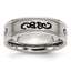 Sophia Jewelers Stainless Steel Engravable Ridged Edge Wedding Band