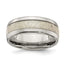 Chisel Antler Inlay Wedding Band in Stainless Steel, 8mm, Size 8–13 - Sophia Jewelers