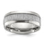 Stainless Steel Polished Glitter Paper Inlay Center 8mm Band