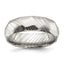 Faceted Wedding Band in Damascus Steel, 7mm, Size 7–13 - Sophia Jewelers