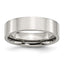 Comfort-Fit Flat Wedding Band in Stainless Steel, 6mm
