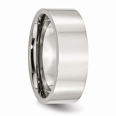 Sophia Jewelers: Polished Stainless Steel 8mm Engravable Comfort Fit Wedding Band