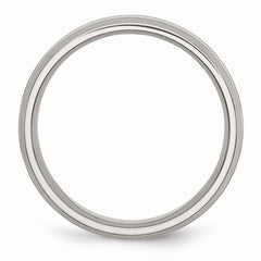 Sophia Jewelers Stainless Steel Wedding Band with Polished Brushed Finish Engravable