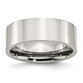 Sophia Jewelers: Polished Stainless Steel 8mm Engravable Comfort Fit Wedding Band